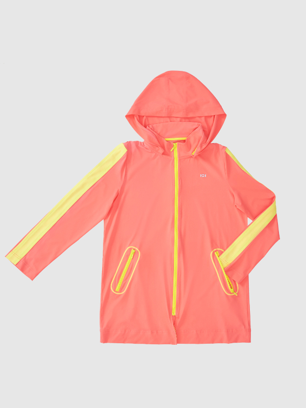  Color Matching Hooded Jacket