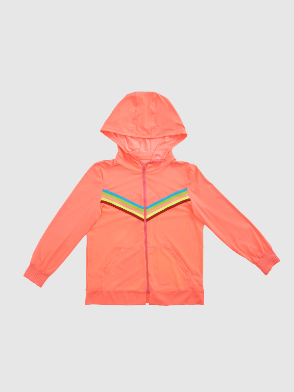  Rainbow Line Breathable Hood Jacket