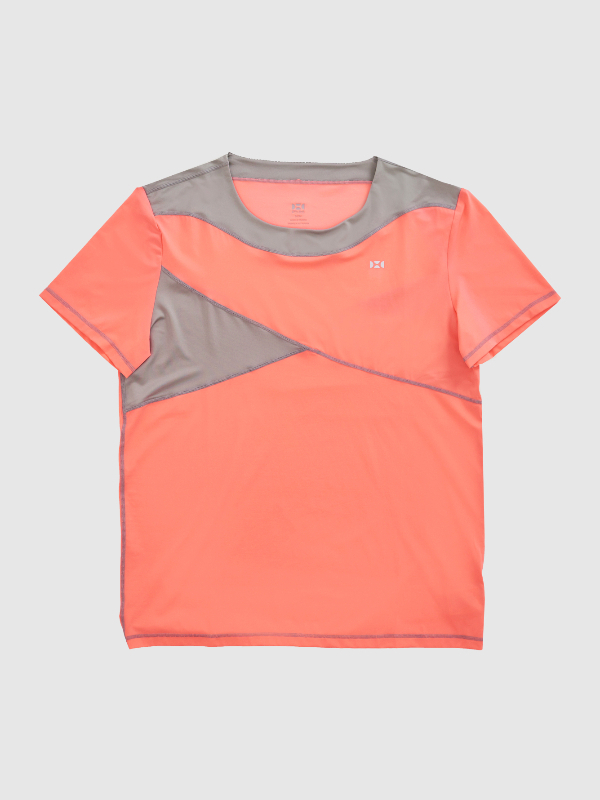  Color block Round neck T-shirt